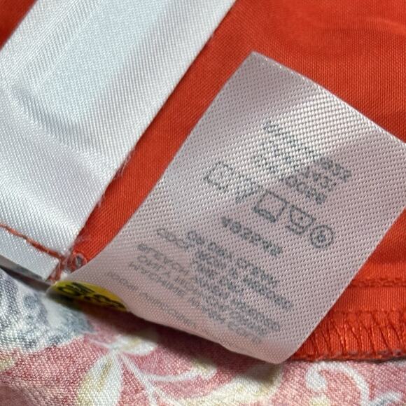 LOFT Floral Wide Leg Pants Red Multicolor Viscose NWT Size L Elastic Waist Boho - Picture 9 of 9